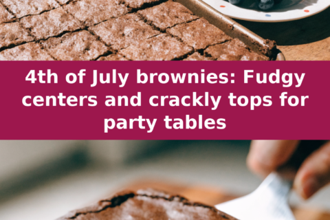 4th of July brownies: Fudgy centers and crackly tops for party tables Pinterest recipe pin