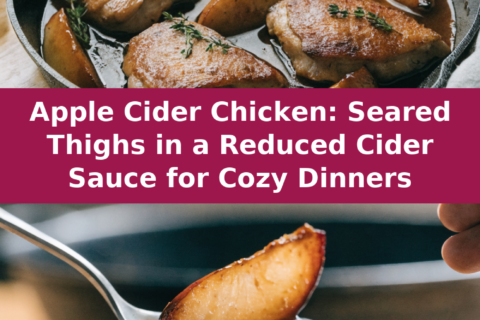 Apple Cider Chicken: Seared Thighs in a Reduced Cider Sauce for Cozy Dinners Pinterest recipe pin