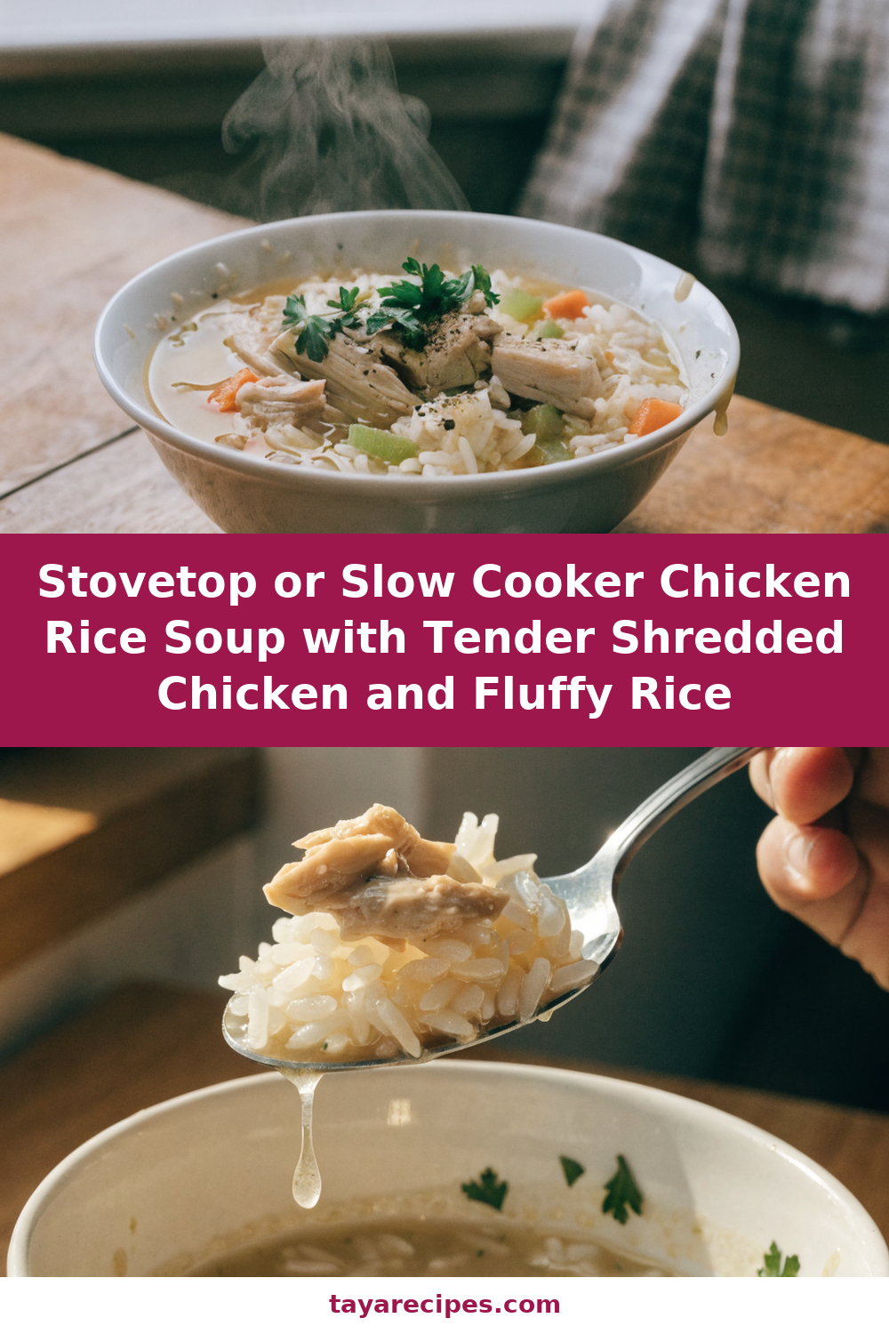 No-Fail Chicken Rice Soup (Stovetop or Slow Cooker)