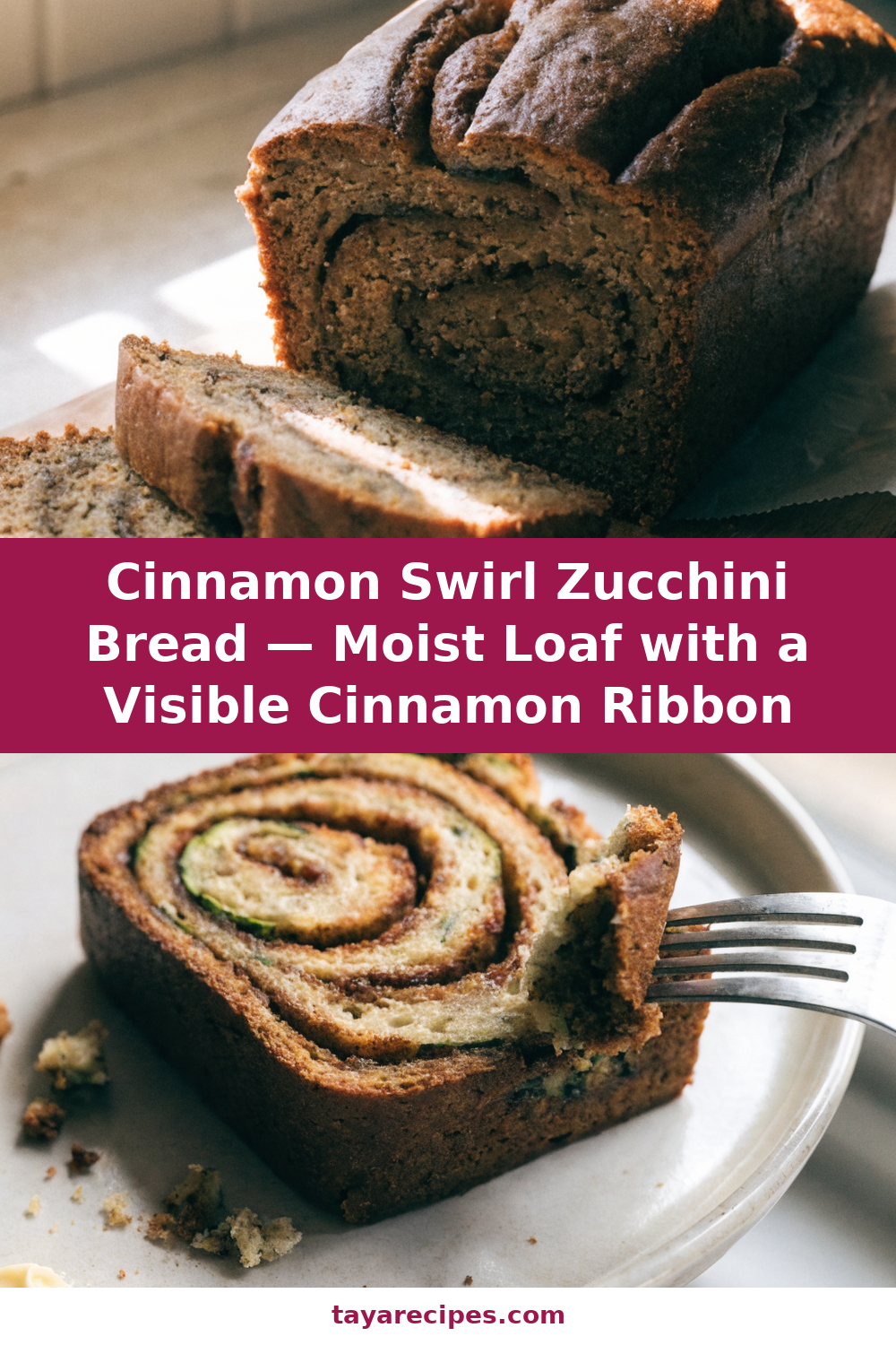 Cinnamon Swirl Zucchini Bread
