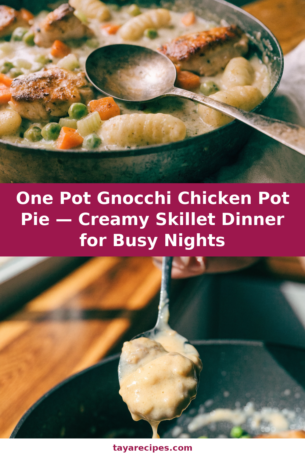 One Pot Gnocchi Chicken Pot Pie