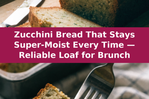 Zucchini Bread That Stays Super-Moist Every Time — Reliable Loaf for Brunch Pinterest recipe pin